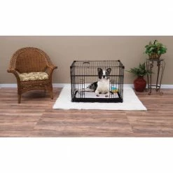 36 in. Sliding Double Door Dog Crate with Patented Corner Stabilizers, Removable Tray, Rubber Feet and Carrying Handle by Lucky Dog -Cheap Bird & Wildlife Supplies Store lucky dog dog crates crate pads zw 51536 c3 1000