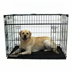 42 in. Sliding Double Door Dog Crate with Patented Corner Stabilizers, Removable Tray, Rubber Feet and Carrying Handle by Lucky Dog 11 42 in. Sliding Double Door Dog Crate with Patented Corner Stabilizers, Removable Tray, Rubber Feet and Carrying Handle by Lucky Dog -Cheap Bird & Wildlife Supplies Store lucky dog dog crates crate pads zw 51542 4f 1000