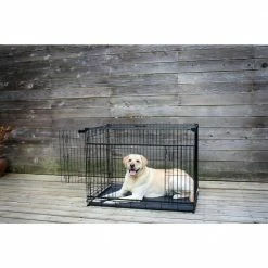 42 in. Sliding Double Door Dog Crate with Patented Corner Stabilizers, Removable Tray, Rubber Feet and Carrying Handle by Lucky Dog 14 42 in. Sliding Double Door Dog Crate with Patented Corner Stabilizers, Removable Tray, Rubber Feet and Carrying Handle by Lucky Dog -Cheap Bird & Wildlife Supplies Store lucky dog dog crates crate pads zw 51542 fa 1000