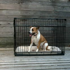 48 in. Sliding Double Door Dog Crate with Patented Corner Stabilizers, Removable Tray, Rubber Feet and Carrying Handle by Lucky Dog 13 48 in. Sliding Double Door Dog Crate with Patented Corner Stabilizers, Removable Tray, Rubber Feet and Carrying Handle by Lucky Dog -Cheap Bird & Wildlife Supplies Store lucky dog dog crates crate pads zw 51548 44 1000