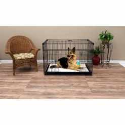 48 in. Sliding Double Door Dog Crate with Patented Corner Stabilizers, Removable Tray, Rubber Feet and Carrying Handle by Lucky Dog 10 48 in. Sliding Double Door Dog Crate with Patented Corner Stabilizers, Removable Tray, Rubber Feet and Carrying Handle by Lucky Dog -Cheap Bird & Wildlife Supplies Store lucky dog dog crates crate pads zw 51548 c3 1000