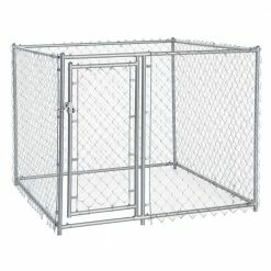 4 ft. H x 5 ft. W x 5 ft. L Galvanized Chain Link with PC Frame Kit in a Box by Lucky Dog