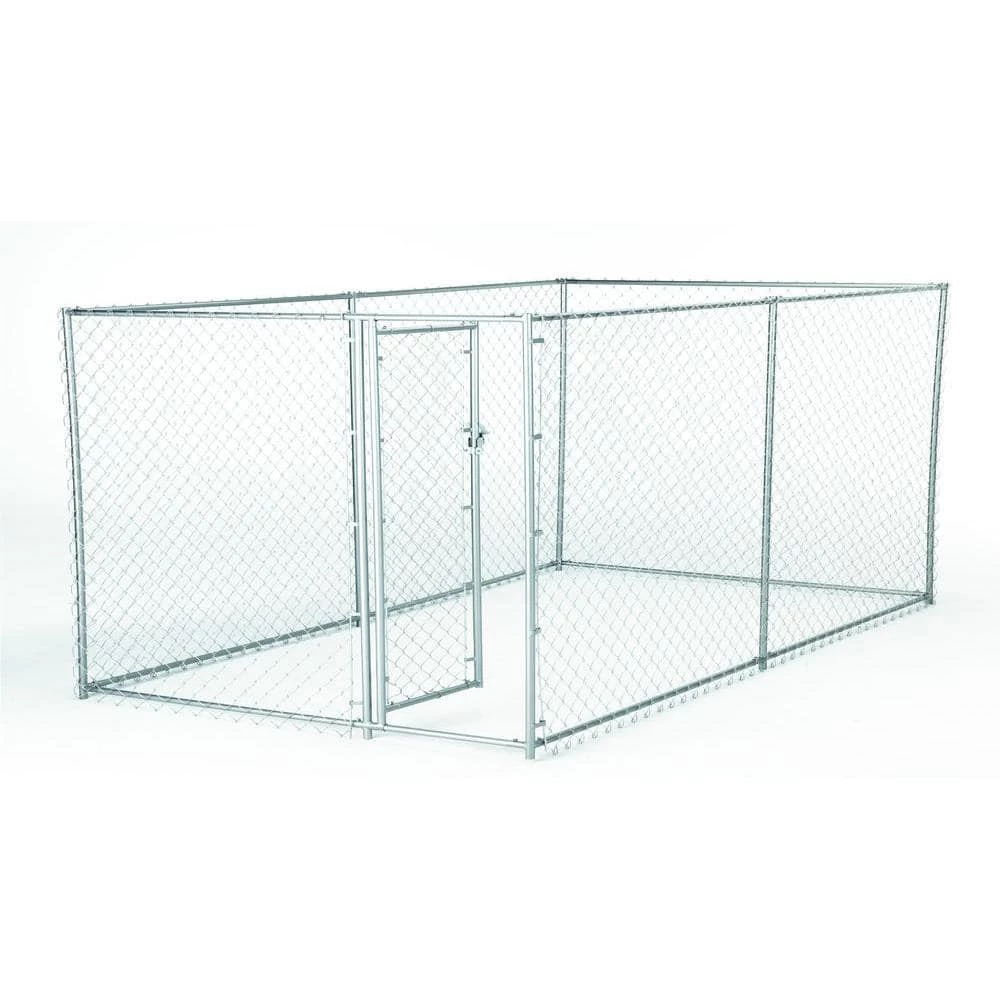 4 ft. H x 5 ft. W x 10 ft. L or 4 ft. H x 8 ft. W x 6.5 ft. L - 2-in-1 Galvanized Chain Link with PC Frame Box Kit by Lucky Dog 1 4 ft. H x 5 ft. W x 10 ft. L or 4 ft. H x 8 ft. W x 6.5 ft. L - 2-in-1 Galvanized Chain Link with PC Frame Box Kit by Lucky Dog