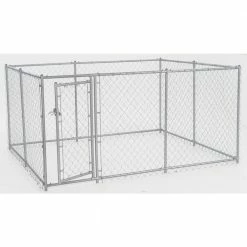 4 ft. H x 5 ft. W x 10 ft. L or 4 ft. H x 8 ft. W x 6.5 ft. L - 2-in-1 Galvanized Chain Link with PC Frame Box Kit by Lucky Dog 11 4 ft. H x 5 ft. W x 10 ft. L or 4 ft. H x 8 ft. W x 6.5 ft. L - 2-in-1 Galvanized Chain Link with PC Frame Box Kit by Lucky Dog -Cheap Bird & Wildlife Supplies Store lucky dog dog kennels cl 41028ez fa 1000