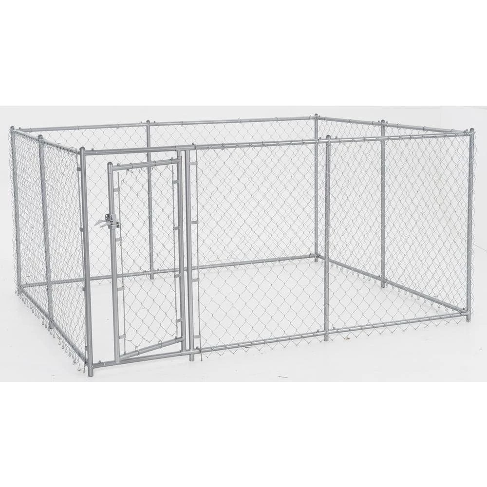 4 ft. H x 5 ft. W x 10 ft. L or 4 ft. H x 8 ft. W x 6.5 ft. L - 2-in-1 Galvanized Chain Link with PC Frame Box Kit by Lucky Dog 6 4 ft. H x 5 ft. W x 10 ft. L or 4 ft. H x 8 ft. W x 6.5 ft. L - 2-in-1 Galvanized Chain Link with PC Frame Box Kit by Lucky Dog - Image 6