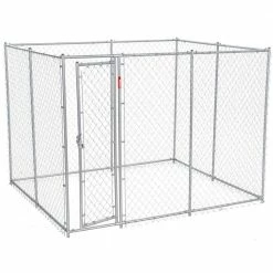 6 ft. H x 5 ft. W x 10 or 6 ft. H x 8 ft. W x 6.5 ft. L - 2-in-1 Galvanized Chain Link with PC Frame Box Kit by Lucky Dog