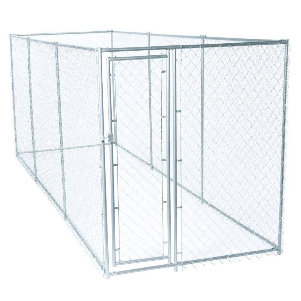 6 ft. H x 5 ft. W x 15 ft. L or 6 ft. H x 10 ft. W x 10 ft. L - 2 in 1 Galvanized Chain Link Dog Kennel PC Frame Box Kit by Lucky Dog 1 6 ft. H x 5 ft. W x 15 ft. L or 6 ft. H x 10 ft. W x 10 ft. L - 2 in 1 Galvanized Chain Link Dog Kennel PC Frame Box Kit by Lucky Dog