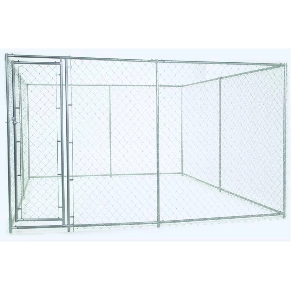 6 ft. H x 5 ft. W x 15 ft. L or 6 ft. H x 10 ft. W x 10 ft. L - 2 in 1 Galvanized Chain Link Dog Kennel PC Frame Box Kit by Lucky Dog 2 6 ft. H x 5 ft. W x 15 ft. L or 6 ft. H x 10 ft. W x 10 ft. L - 2 in 1 Galvanized Chain Link Dog Kennel PC Frame Box Kit by Lucky Dog - Image 2