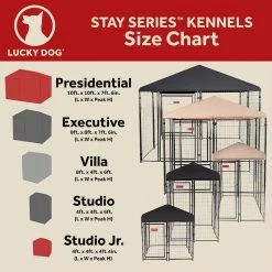 STAY Series Studio Jr. (Coverage Area - 0.00037-Acres) In-Ground Kennel (4 ft. x 4 ft. x 4 in. H) Steel Grey by Lucky Dog -Cheap Bird & Wildlife Supplies Store lucky dog dog kennels prprm ur0310 d4 1000