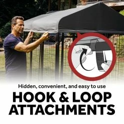 STAY Villa (Coverage Area - 0.0007-Acres ) (4 ft. x 8 ft. x 6 in. H) Steel Grey In-Ground Kennel by Lucky Dog -Cheap Bird & Wildlife Supplies Store lucky dog dog kennels up8prm ur0310 76 1000