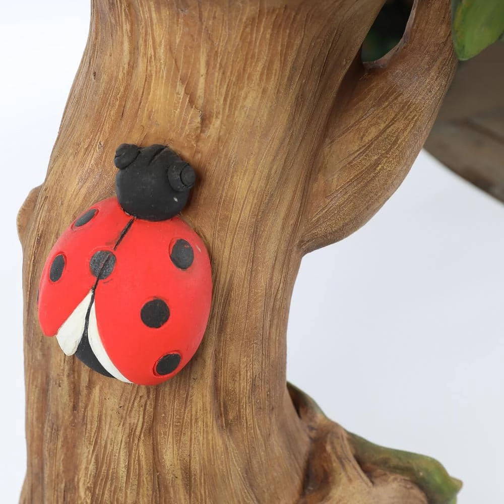 Polyresin Sunflower Bird Bath by Luxen Home 6 Polyresin Sunflower Bird Bath by Luxen Home - Image 6