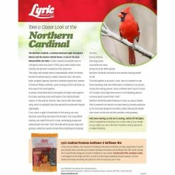 18 lbs. Cardinal Premium Sunflower and Safflower Wild Bird Mix by Lyric -Cheap Bird & Wildlife Supplies Store lyric bird seed food 2647342 31 1000
