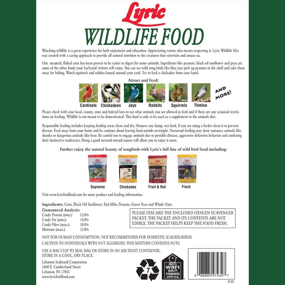 10 lb. Wildlife Food by Lyric 2 10 lb. Wildlife Food by Lyric - Image 2