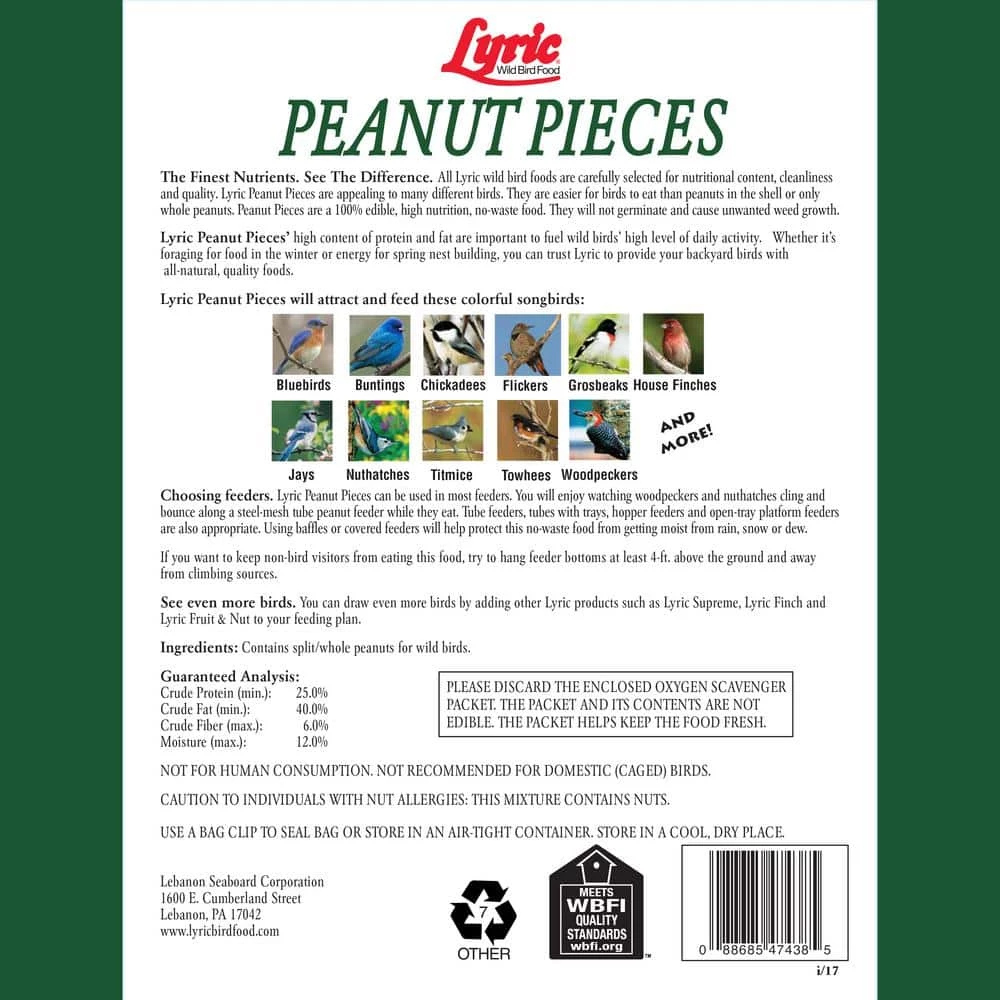 15 lbs. Peanut Pieces Wild Bird Food by Lyric 2 15 lbs. Peanut Pieces Wild Bird Food by Lyric - Image 2
