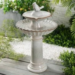 Vienna Ceramic Tiered Fountain Birdbath by Manor Brook -Cheap Bird & Wildlife Supplies Store manor brook accessories mb100148 31 1000
