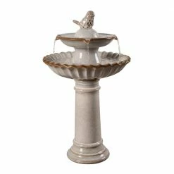 Vienna Ceramic Tiered Fountain Birdbath by Manor Brook