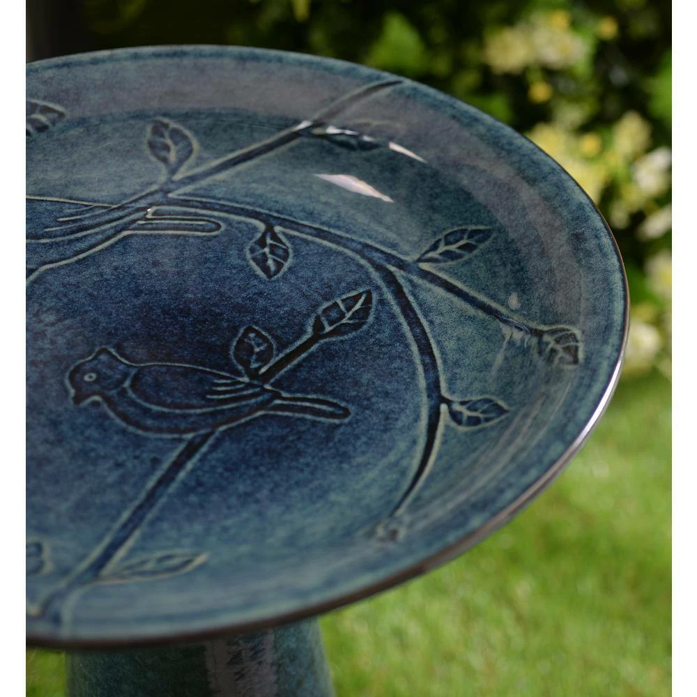 Odani Ceramic Round Birdbath by Manor Brook 4 Odani Ceramic Round Birdbath by Manor Brook - Image 4