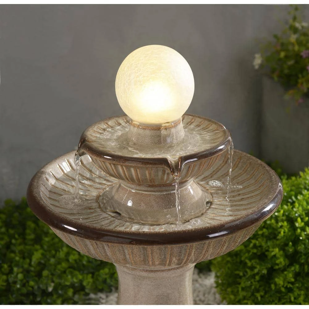 Kingley Ceramic Tiered Birdbath by Manor Brook 3 Kingley Ceramic Tiered Birdbath by Manor Brook - Image 3