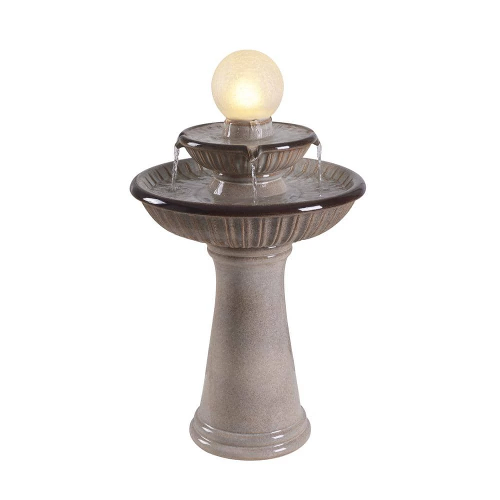 Kingley Ceramic Tiered Birdbath by Manor Brook 1 Kingley Ceramic Tiered Birdbath by Manor Brook