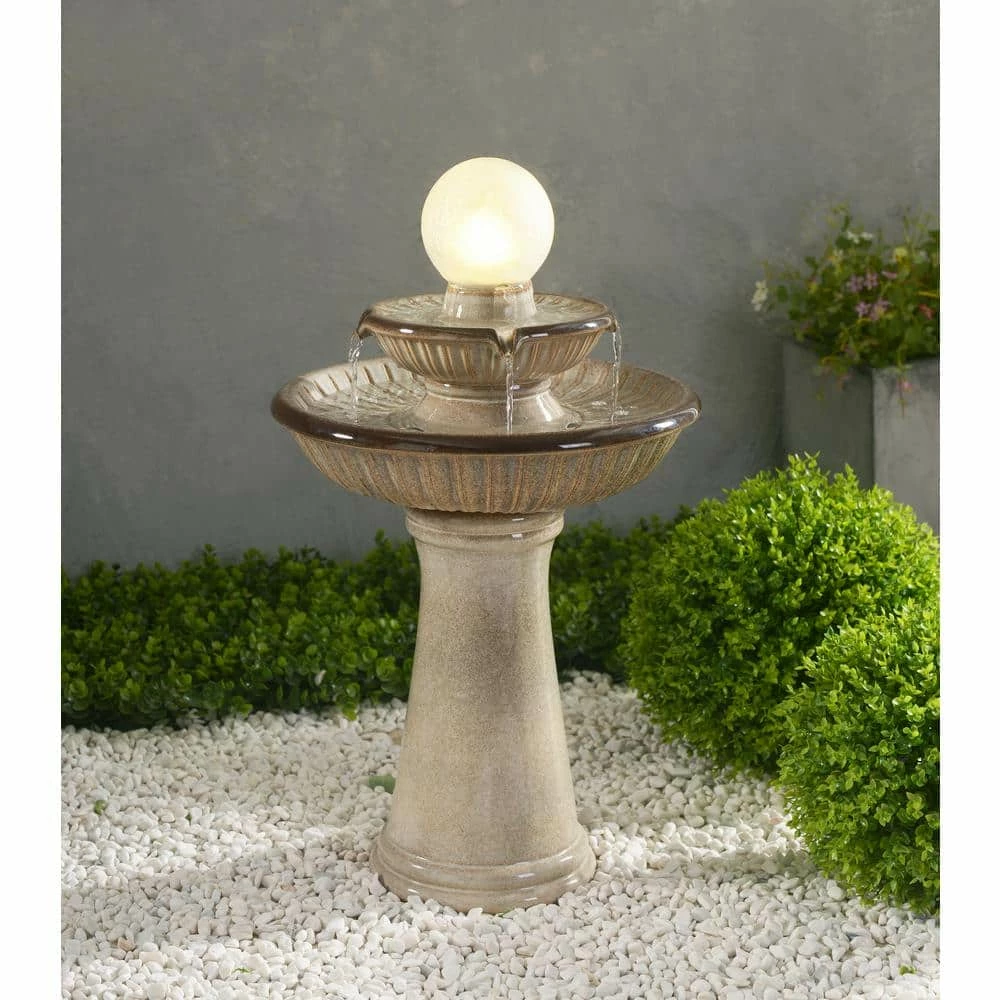 Kingley Ceramic Tiered Birdbath by Manor Brook 2 Kingley Ceramic Tiered Birdbath by Manor Brook - Image 2