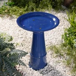 Odani Blue Ceramic Birdbath by Manor Brook -Cheap Bird & Wildlife Supplies Store manor brook bird bath fountains mb100613 31 1000