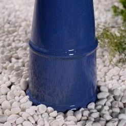 Odani Blue Ceramic Birdbath by Manor Brook -Cheap Bird & Wildlife Supplies Store manor brook bird bath fountains mb100613 4f 1000