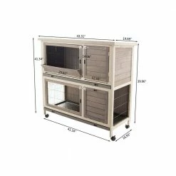 2-Tiers Wooden Small Animals House Pet Rabbit Hutch Chicken Coop with Run Play Area by maocao hoom -Cheap Bird & Wildlife Supplies Store maocao hoom beds cages dj c w34637672 44 1000