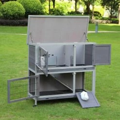 2-Tiers Wooden Small Animals House Pet Rabbit Hutch Chicken Coop with Run Play Area by maocao hoom -Cheap Bird & Wildlife Supplies Store maocao hoom beds cages dj c w34637672 4f 1000