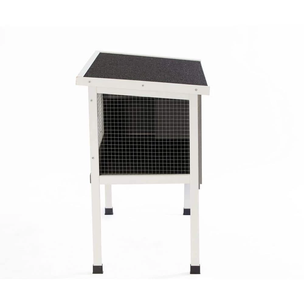 36 in. L x 18 in. H White Wooden Rabbit Cage with Easy Clear Tray by maocao hoom 3 36 in. L x 18 in. H White Wooden Rabbit Cage with Easy Clear Tray by maocao hoom - Image 3