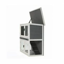 36 in. L x 18 in. H White 2-Layer Wooden Rabbit Cage with Easy Clear Tray by maocao hoom -Cheap Bird & Wildlife Supplies Store maocao hoom beds cages dj c w97636044 4f 1000