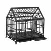 Heavy-Duty Metal Dog Cage in Dark Gray - Large 42 in. by maocao hoom