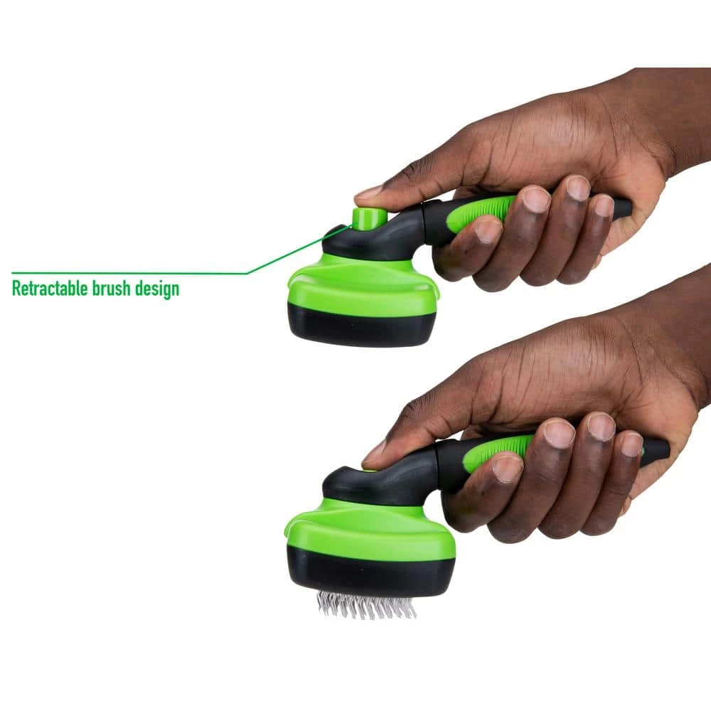 Pet Grooming Brush in Green by Mind Reader 3 Pet Grooming Brush in Green by Mind Reader - Image 3