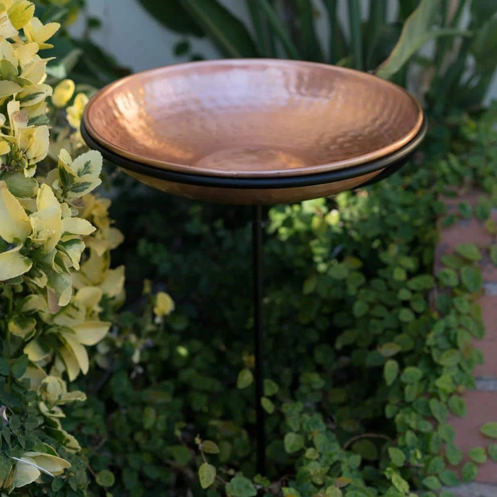 Monarch Pure Copper Hand Hammered Standing Bird Bath by Monarch Abode 7 Monarch Pure Copper Hand Hammered Standing Bird Bath by Monarch Abode - Image 7