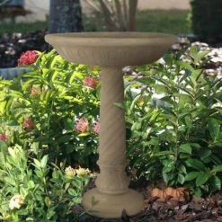 22 in. Dia Special Aged Granite Finish Cast Stone Fiberglass Birdbath by MPG -Cheap Bird & Wildlife Supplies Store mpg bird bath fountains pf6044sag 31 1000