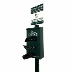 Commercial Powdered Coated Aluminum Roll Bag Dog Station Kit by NATURAL PET PARTNERS