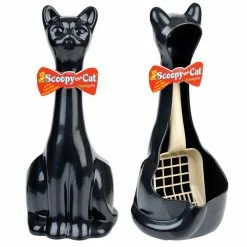 Scoopy Cat Litter Scoop and Holder - Black by New Age Pet