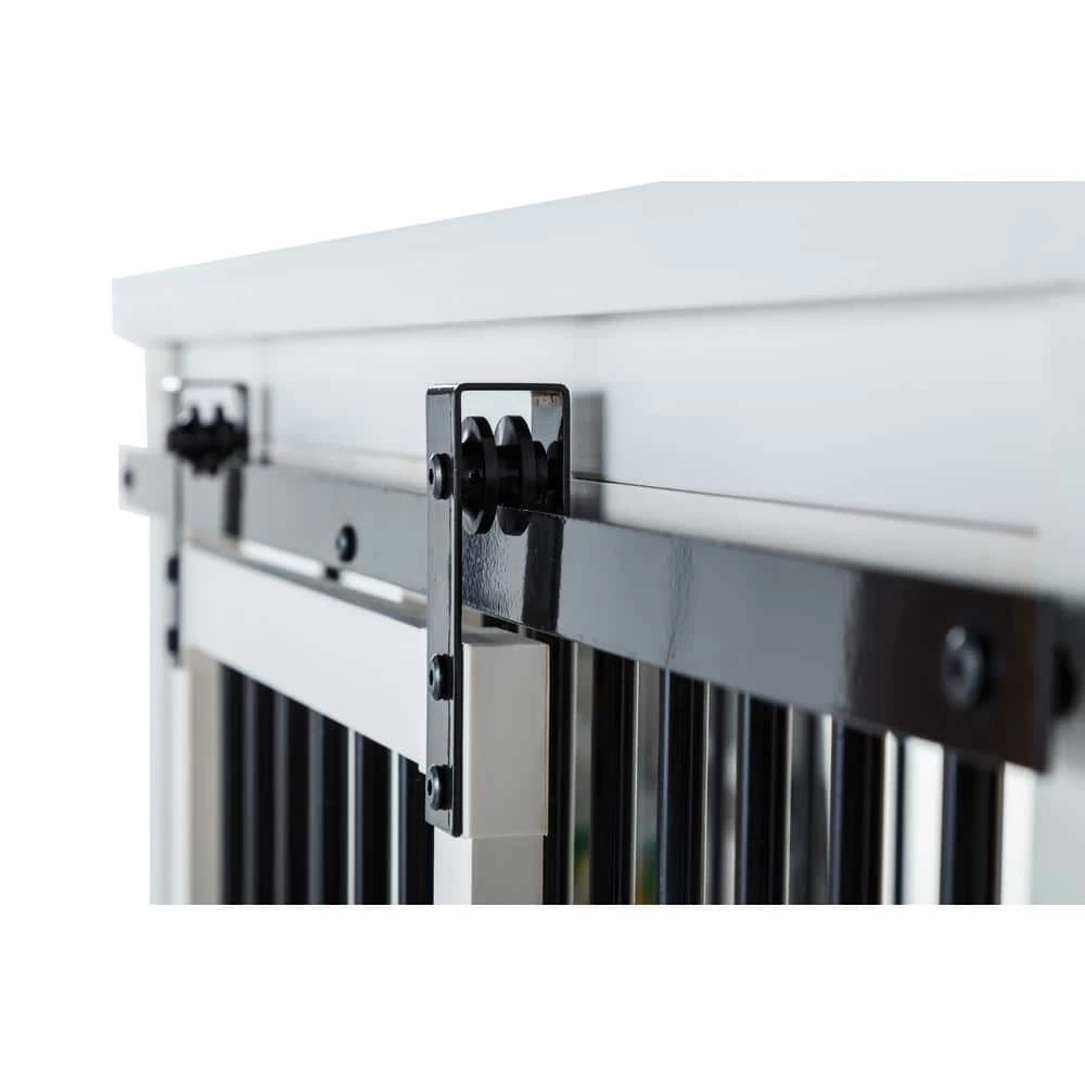 Homestead ECOFLEX Antique White Sliding Barn Door Dog Crate Extra Large by New Age Pet 4 Homestead ECOFLEX Antique White Sliding Barn Door Dog Crate Extra Large by New Age Pet - Image 4