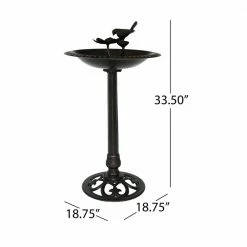 Fairmont Shiny Copper Aluminum and Iron Bird Bath by Noble House -Cheap Bird & Wildlife Supplies Store noble house bird bath fountains 42945 44 1000