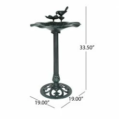 Sandberg Antique Green Metal Pedestal Bird Bath by Noble House 11 Sandberg Antique Green Metal Pedestal Bird Bath by Noble House -Cheap Bird & Wildlife Supplies Store noble house bird bath fountains 42946 44 1000