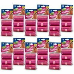 Pet Pickup Bags, Sturdy Strong & Large Unscented Dog Poop Bags, Convenient Dispenser Design, 120 Count (12 Pack) by OdoBan