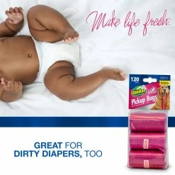 Pet Pickup Bags, Sturdy Strong & Large Unscented Dog Poop Bags, Convenient Dispenser Design, 120-Count (2-Pack) by OdoBan -Cheap Bird & Wildlife Supplies Store odoban waste bags 955122 b2 4f 1000