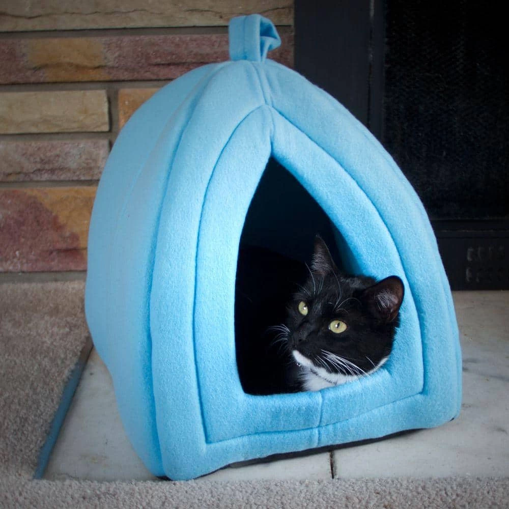 Small Blue Cozy Kitty Tent Igloo by PAW 2 Small Blue Cozy Kitty Tent Igloo by PAW - Image 2