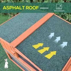 Natural Wood Outdoor Rabbit Hutch with Pull Out Tray and Waterproof Roof by PawHut -Cheap Bird & Wildlife Supplies Store pawhut beds cages d2 0014 44 1000