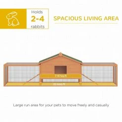 2-Story Golden Red Wooden Rabbit Hutch Pet House with Ramps and Lockable Doors - Large by PawHut -Cheap Bird & Wildlife Supplies Store pawhut beds cages d2 0039 4f 1000