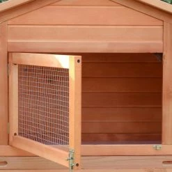 2-Story Golden Red Wooden Rabbit Hutch Pet House with Ramps and Lockable Doors - Large by PawHut -Cheap Bird & Wildlife Supplies Store pawhut beds cages d2 0039 76 1000
