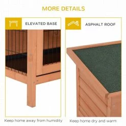 2-Floor Brown Wooden Small Animal Habitat with Lockable Doors Run Asphalt Roof - Large by PawHut 12 2-Floor Brown Wooden Small Animal Habitat with Lockable Doors Run Asphalt Roof - Large by PawHut -Cheap Bird & Wildlife Supplies Store pawhut beds cages d2 0046 fa 1000