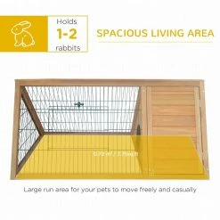 Yellow Wooden A-Frame Outdoor Animal Hutch with Outside Run & Ventilating Wire - Small by PawHut 9 Yellow Wooden A-Frame Outdoor Animal Hutch with Outside Run & Ventilating Wire - Small by PawHut -Cheap Bird & Wildlife Supplies Store pawhut beds cages d3 0016 4f 1000