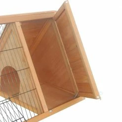 Yellow Wooden A-Frame Outdoor Animal Hutch with Outside Run & Ventilating Wire - Small by PawHut 12 Yellow Wooden A-Frame Outdoor Animal Hutch with Outside Run & Ventilating Wire - Small by PawHut -Cheap Bird & Wildlife Supplies Store pawhut beds cages d3 0016 fa 1000