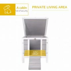 Wooden Grey Dog Cage Bunny Rabbit/Guinea Pig House - Small by PawHut 9 Wooden Grey Dog Cage Bunny Rabbit/Guinea Pig House - Small by PawHut -Cheap Bird & Wildlife Supplies Store pawhut beds cages d51 127gy 4f 1000