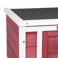 Red Wooden Dog Cage Bunny Rabbit/Guinea Pig House - Small by PawHut -Cheap Bird & Wildlife Supplies Store pawhut beds cages d51 127rd 76 1000